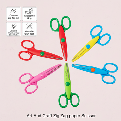 Zig Zag Paper Scissor – 1 Pc | Art & Craft Cutting Scissors