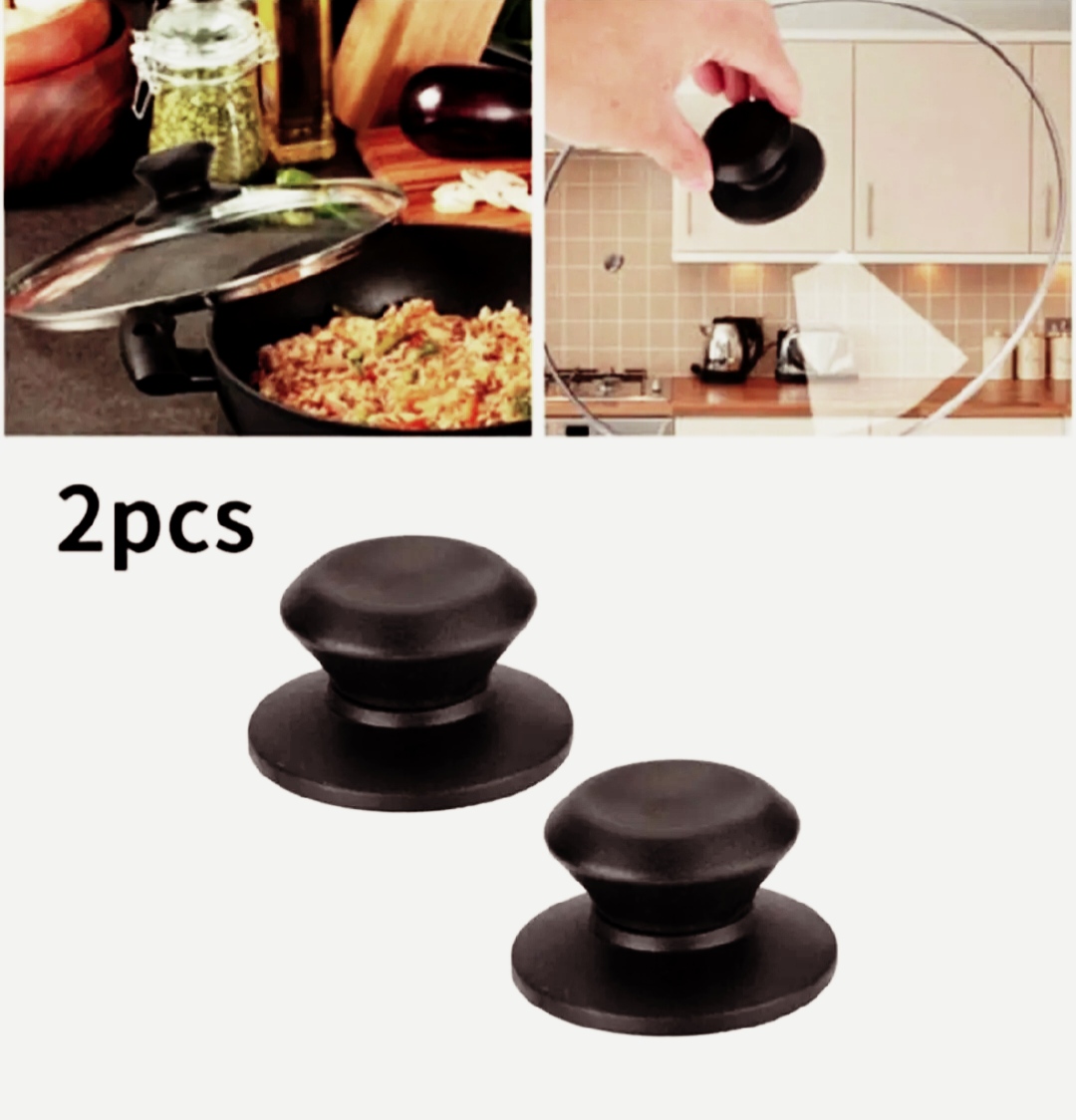 2 Pcs Pot Lid Knob | Heat Resistant Cookware Lid Handle