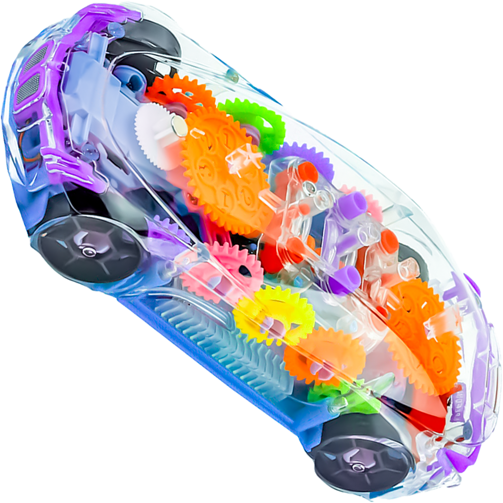 Premium Quality Concept Racing Car Toy - Musical, 360 Degree Rotating Transparent Car