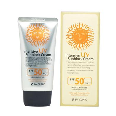 3W Clinic Intensive UV Sunblock Cream-70 ml - SPF50Plus PA 