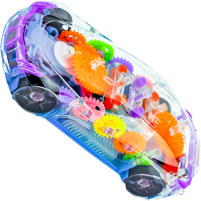 Premium Quality Concept Racing Car Toy - Musical, 360 Degree Rotating Transparent Car