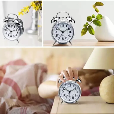 Alarm Clock 9205A  and Twin Bell Table Clock - Loud Alarm