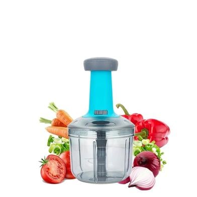 Refined Taste Push Chopper – 3-Blade Stainless Steel Vegetable & Onion Cutter