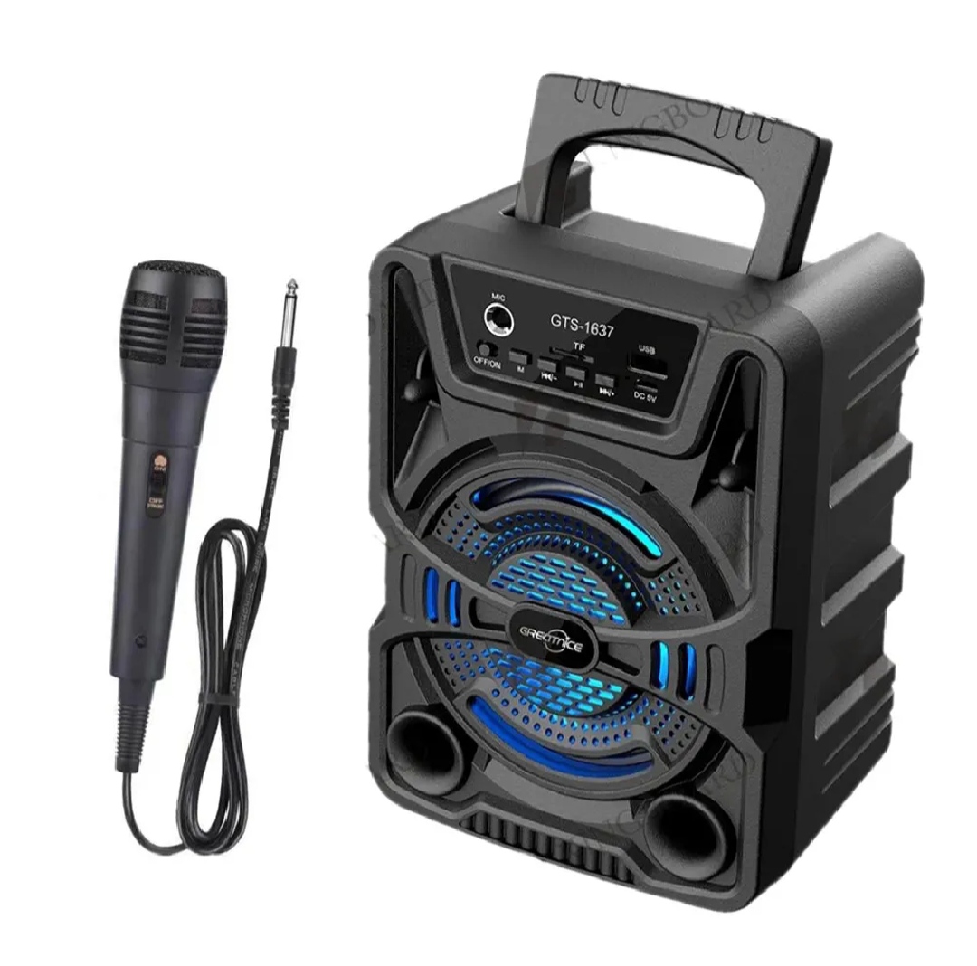 GTS-1637 Wireless Outdoor Portable Speaker with Microphone | Rechargeable Bluetooth Speaker | Ezikini