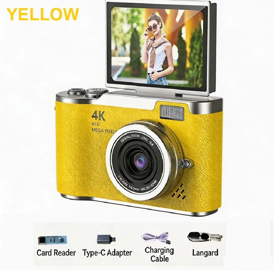 Portable 4K 48MP Digital Camera | Flip Screen Camera
