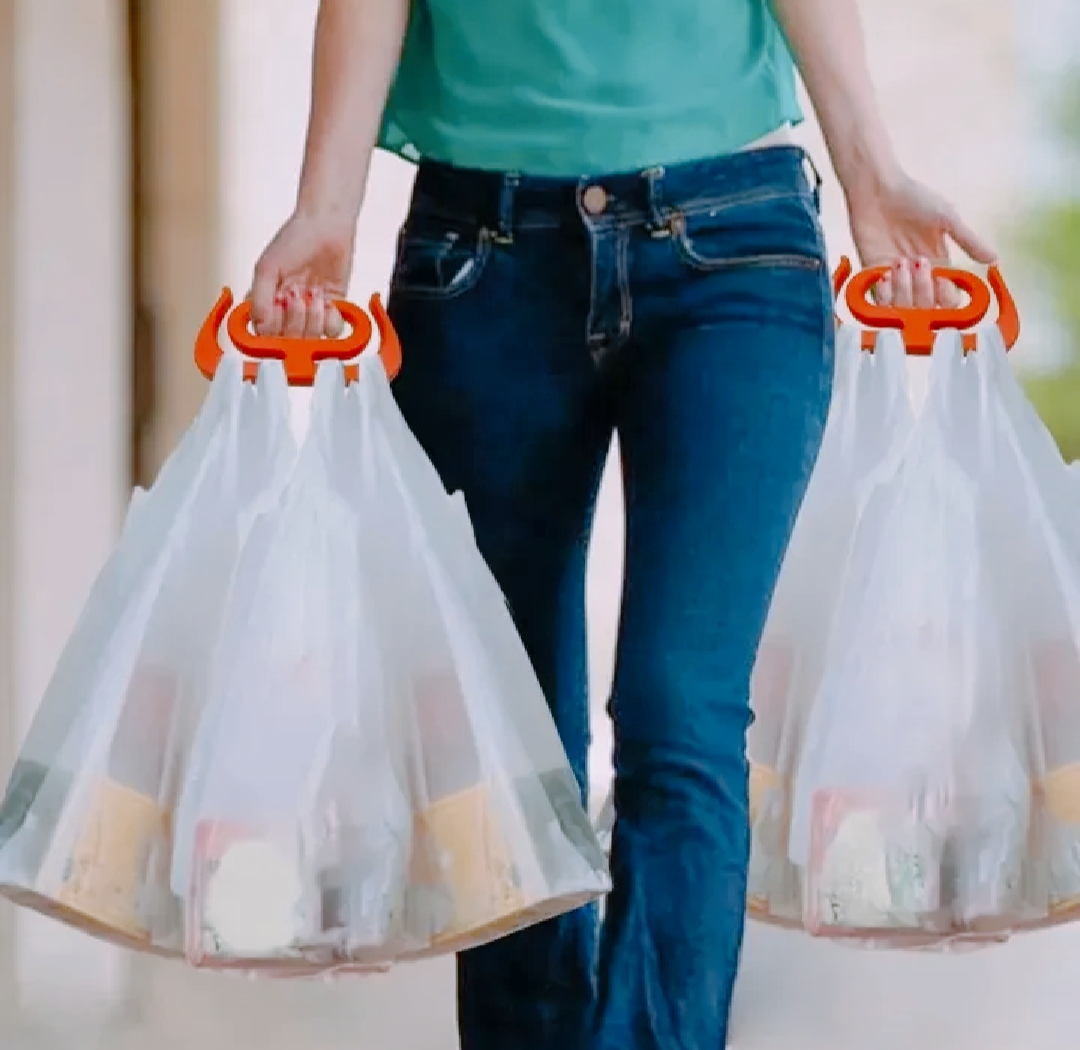 Portable Grocery Bag Carrier 2 Pcs | Shopping Bag Grip Holder | Ezikini