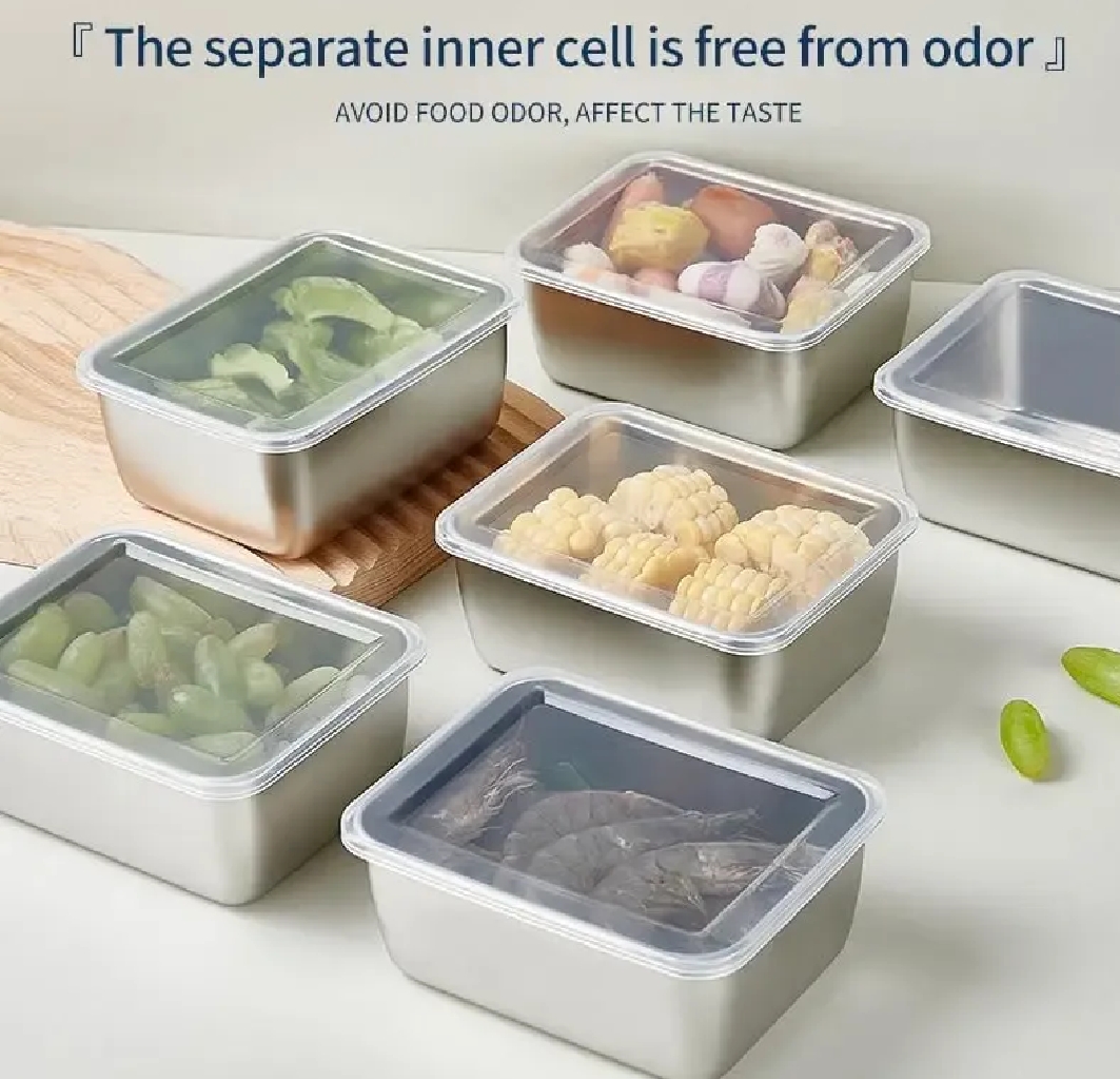 Stainless Steel Food Storage Container with Lid | Ezikini