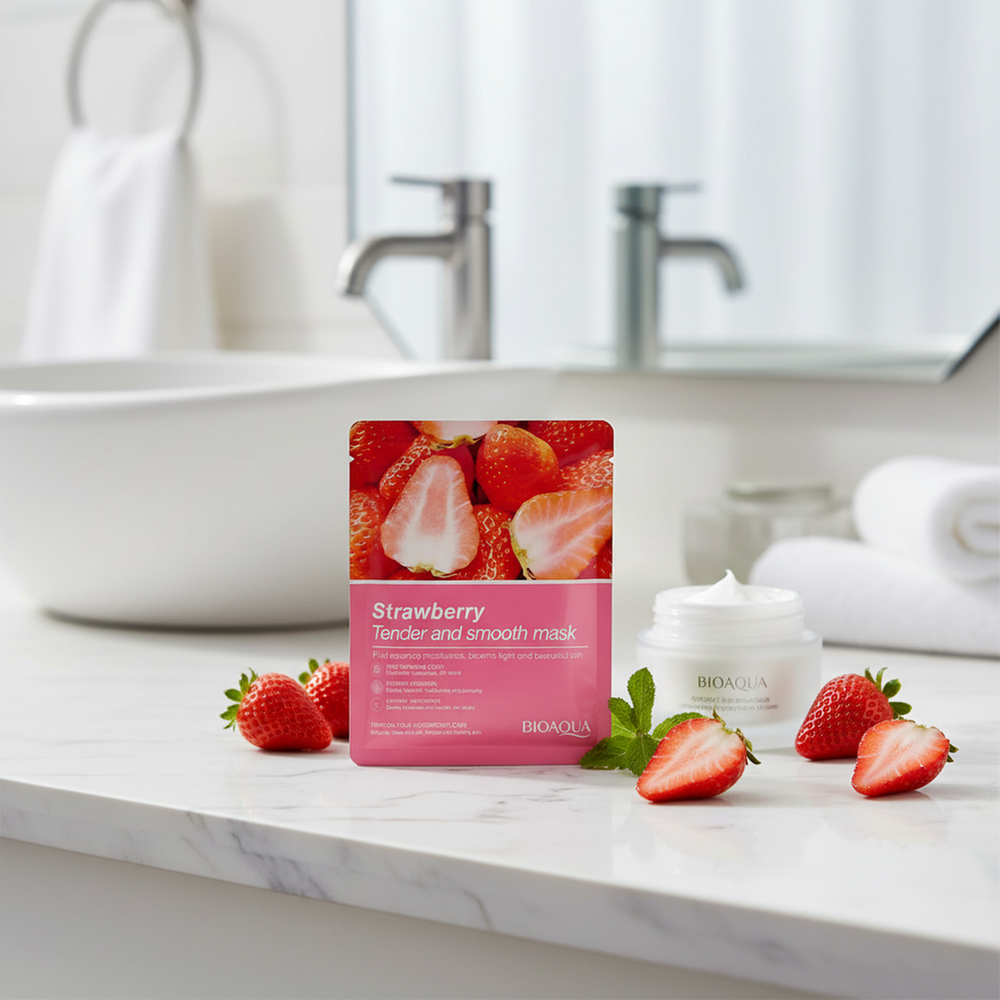 BIOAQUA Strawberry Tender and Smooth Sheet Mask - 25g - 51612