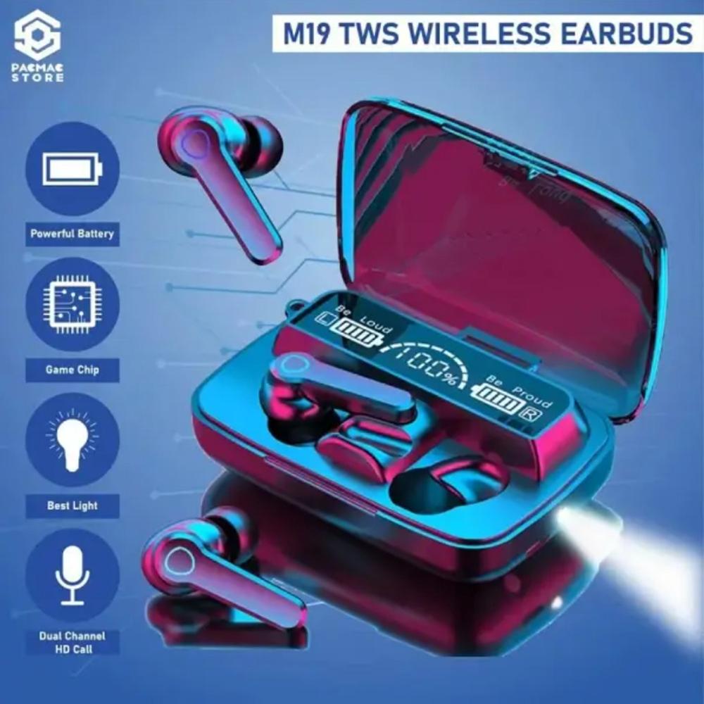 M19 TWS Bluetooth Earbuds Touch Control Wireless Bluetooth 5.1 Headphones