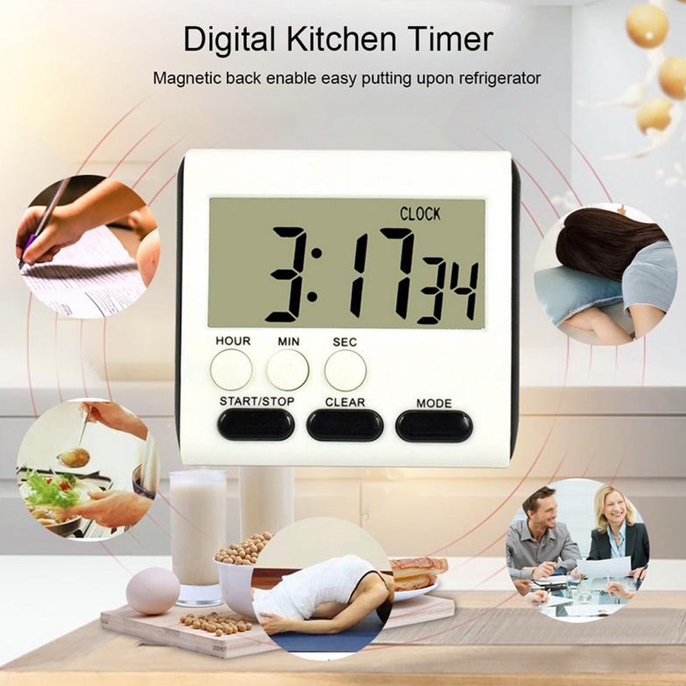 Kitchen Clock English 24-hour Electronic Timer Digital Reminder Alarm Clocks