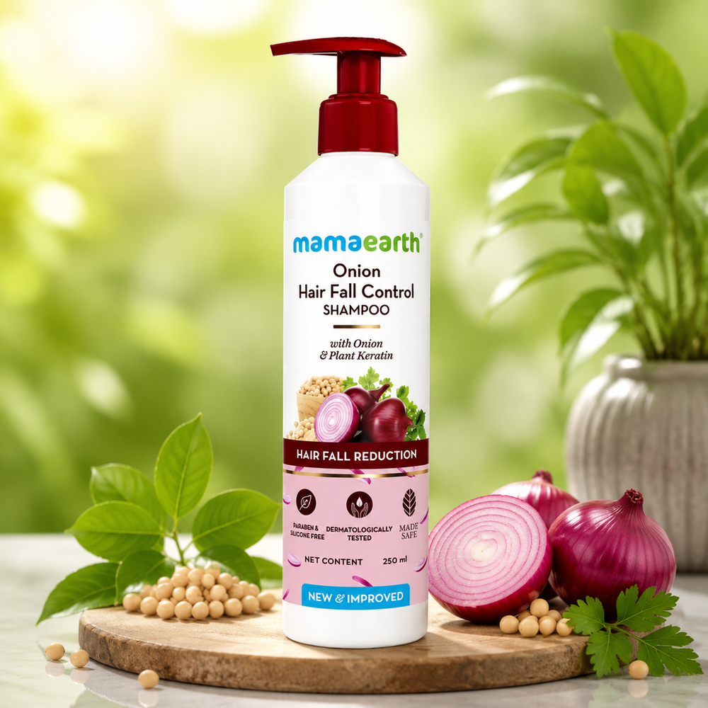Mamaearth Onion Hair Fall Shampoo For Hair Growth And Hair Fall Control - 250ml -223739043