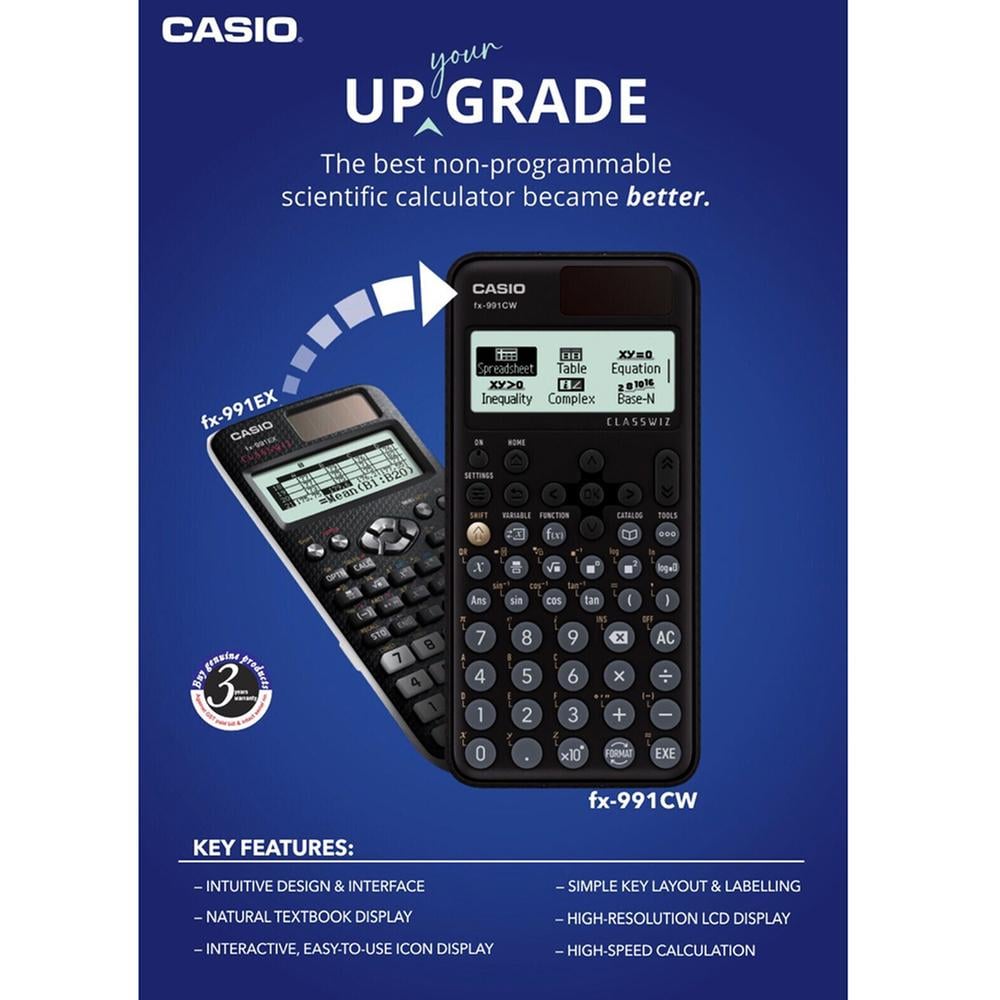 Casio (fx-991CW) Scientific Calculator- Black