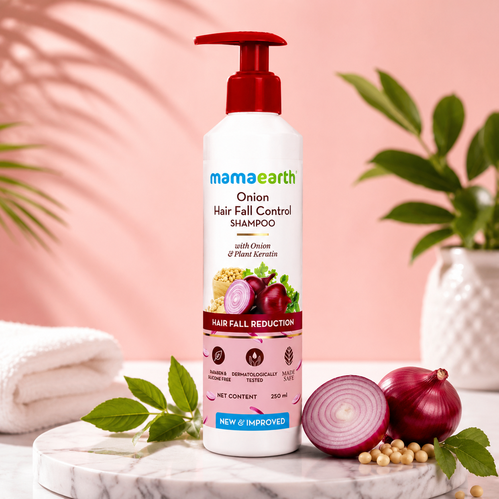 Mamaearth Onion Hair Fall Shampoo For Hair Growth And Hair Fall Control - 250ml -223739043