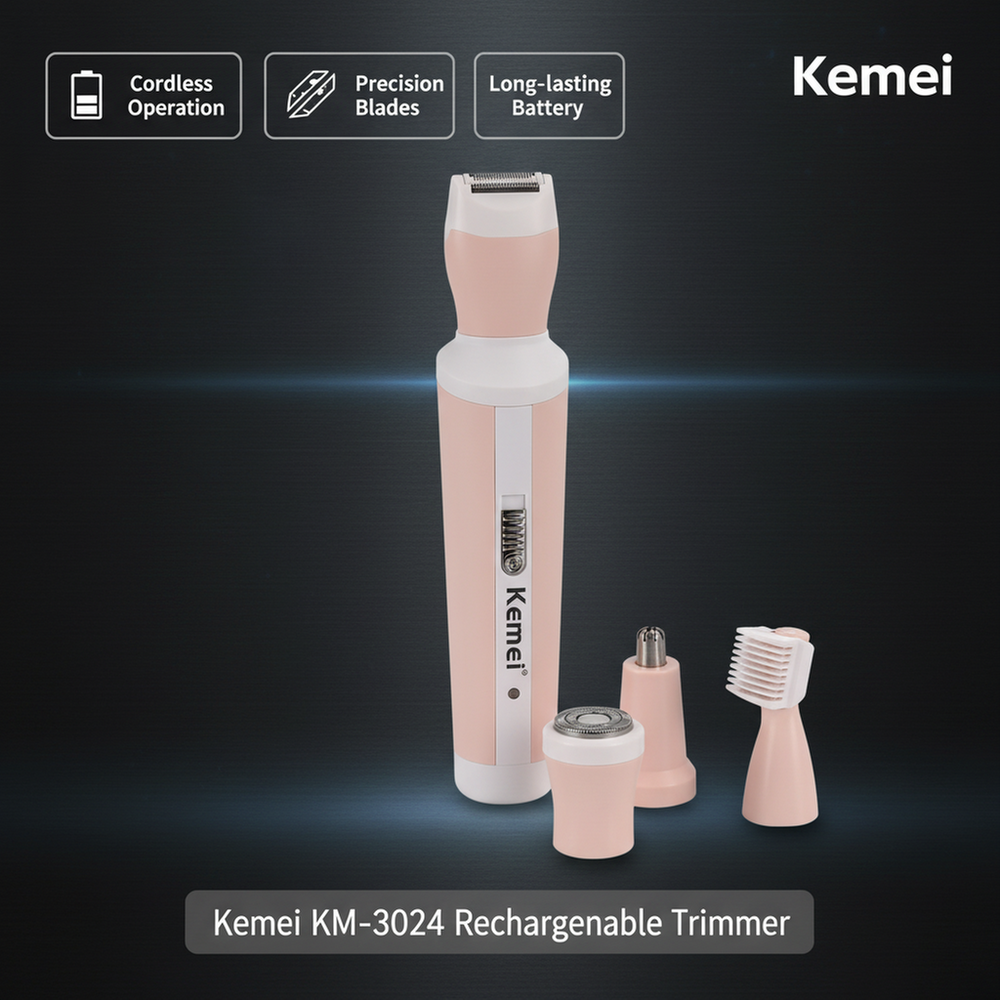 Kemei Rechargeable Trimmer  - (KM-3024)