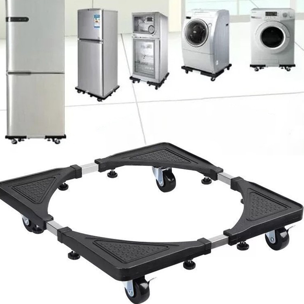 Adjustable Fridge Stand with Wheels – Heavy Duty Base for Refrigerator and Washing Machine