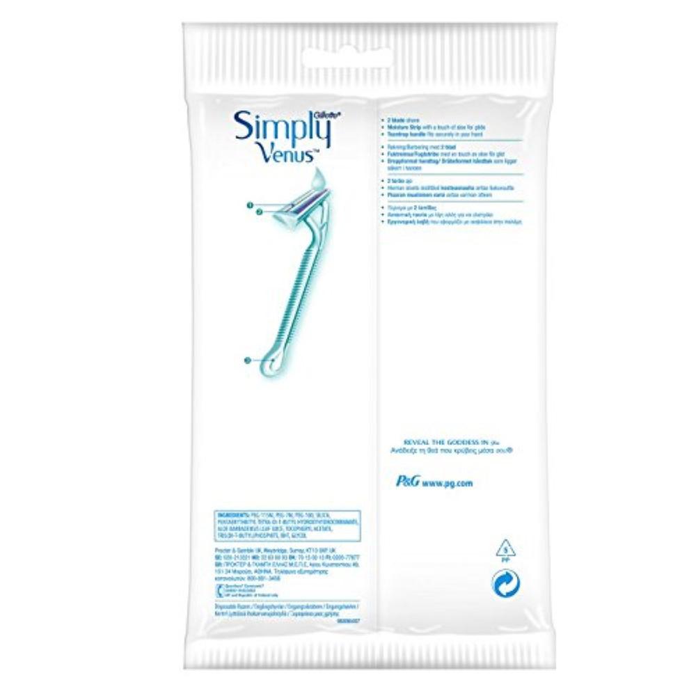 Gillette Simply Venus 2 Disposable 4 Razor For Women  - 38058