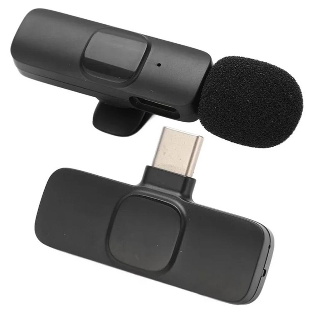 K9 Type C Duel Wireless Lavalier Microphone Noise Reduction Outdoor Live Broadcast USB Lavalier Microphone For Mobile Phone