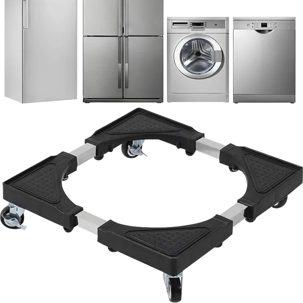 Adjustable Fridge Stand with Wheels – Heavy Duty Base for Refrigerator and Washing Machine