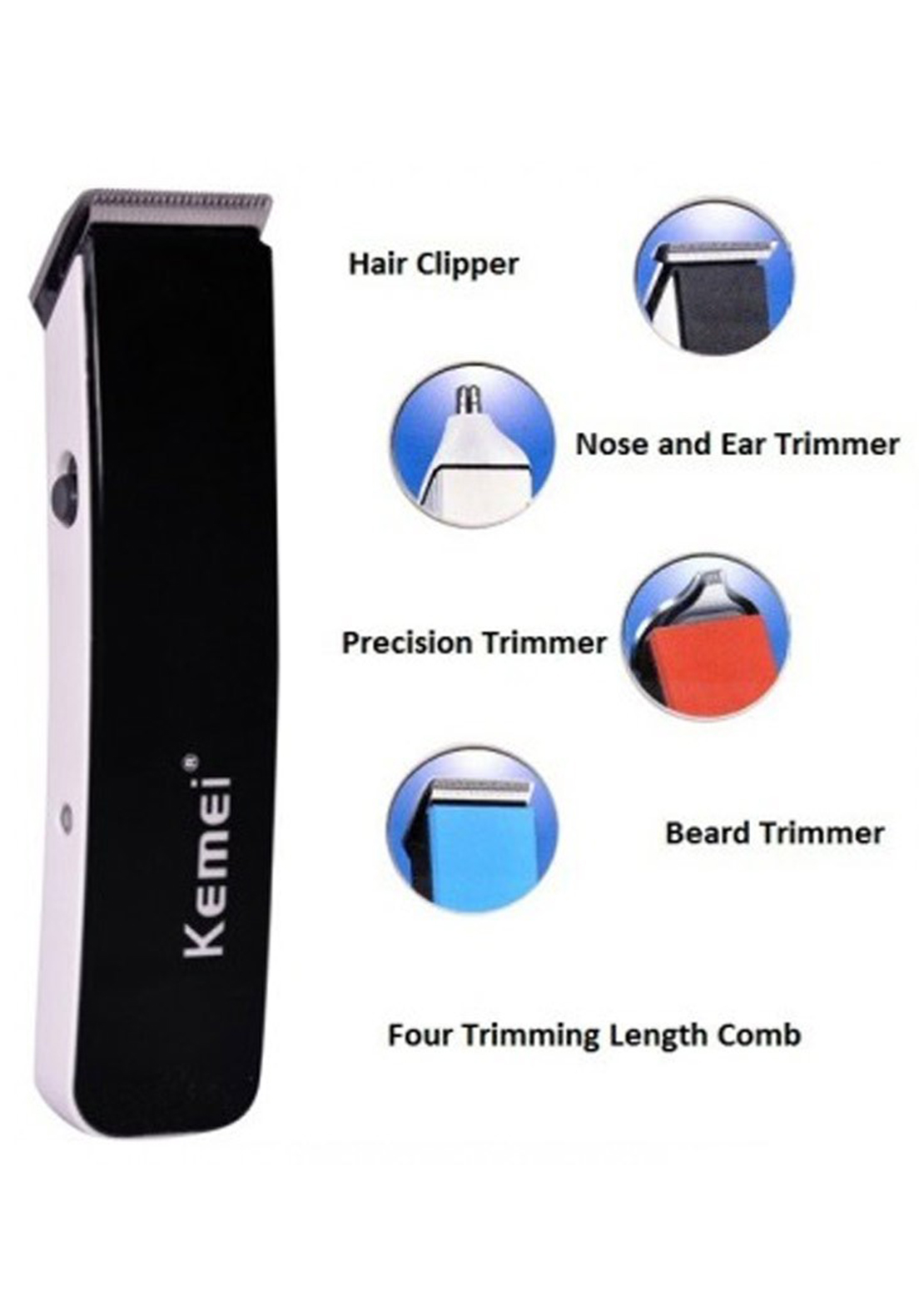 Kemei KM-3580 4 in 1 Rechargeable Professional Grooming Kit