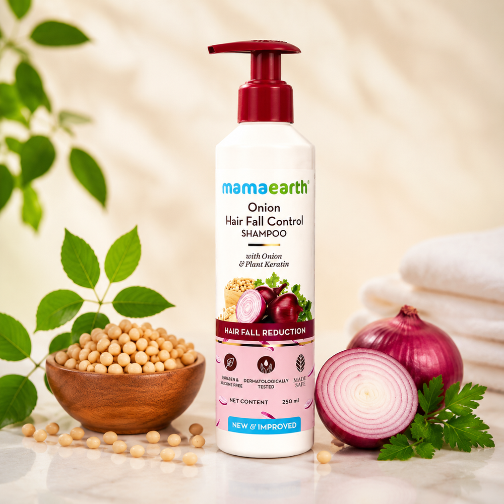 Mamaearth Onion Hair Fall Shampoo For Hair Growth And Hair Fall Control - 250ml -223739043
