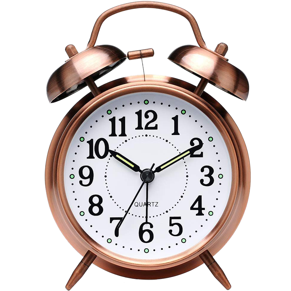 Heavy Copper Twin Bell Alarm Clock Explore The Bronze Perfect Kids' Bedroom