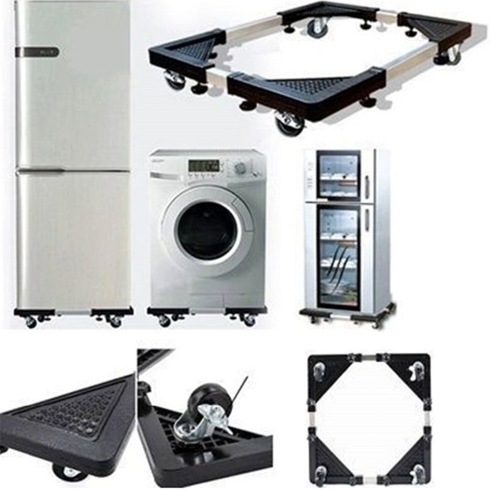 Adjustable Fridge Stand with Wheels – Heavy Duty Base for Refrigerator and Washing Machine