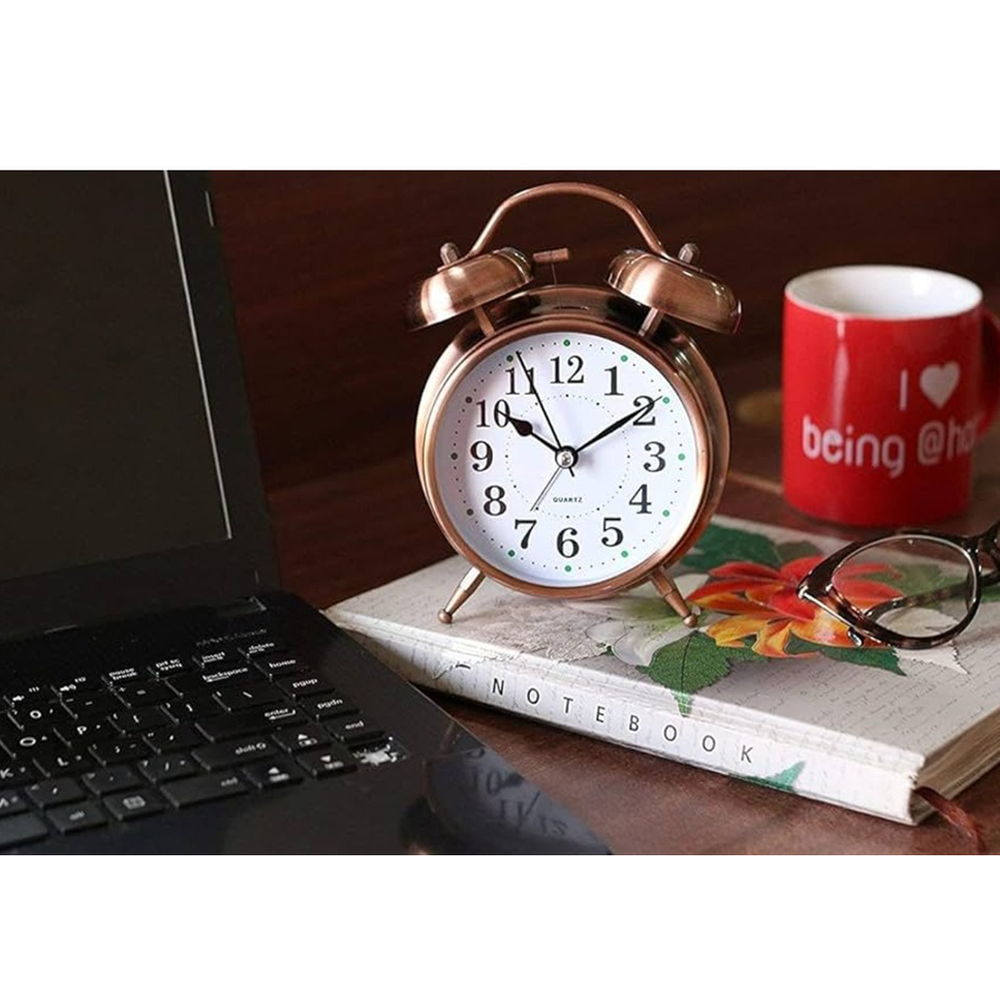 Heavy Copper Twin Bell Alarm Clock Explore The Bronze Perfect Kids' Bedroom