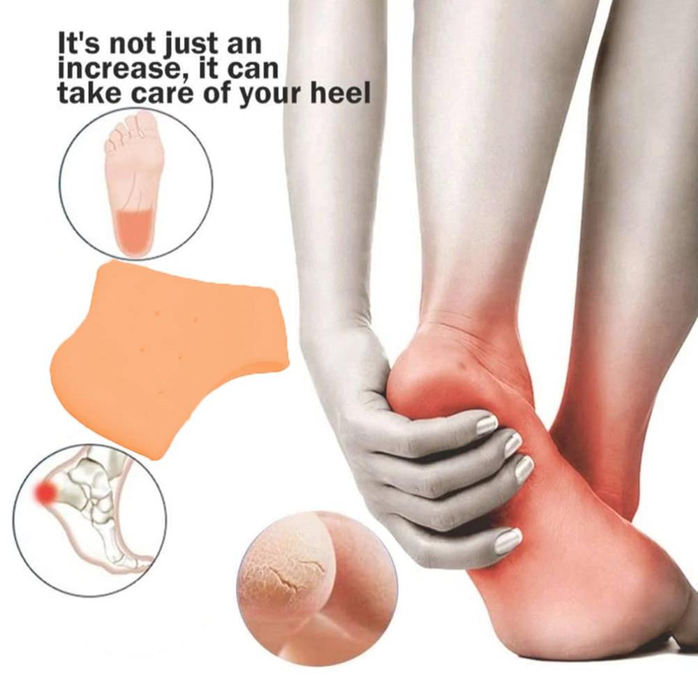 Silicone Heel Pad Socks – Crack Repair and Pain Relief Cushion (2 Pcs Set)